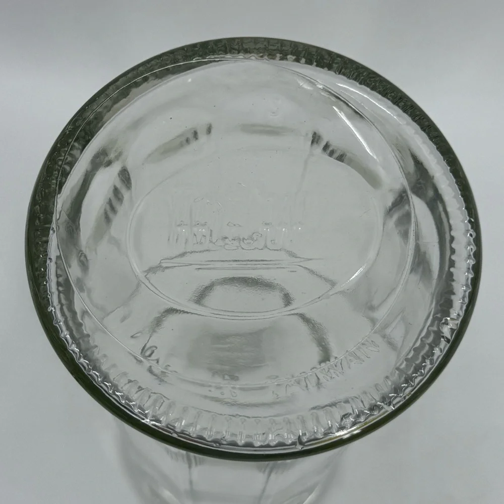 Straw Dispenser 11 Inch Vintage Heavy TableCraft Paneled‎ Clear Glass Metal Lift